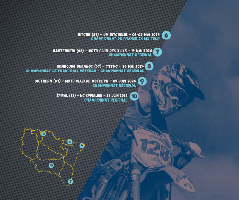 MOTOCROSS CALENDRIER 2024 Ligue Motocycliste du Grand Est